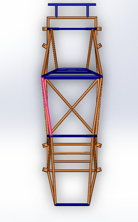 Top view of the space frame