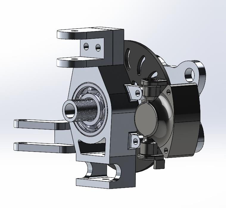Rendered front wheel assembly
