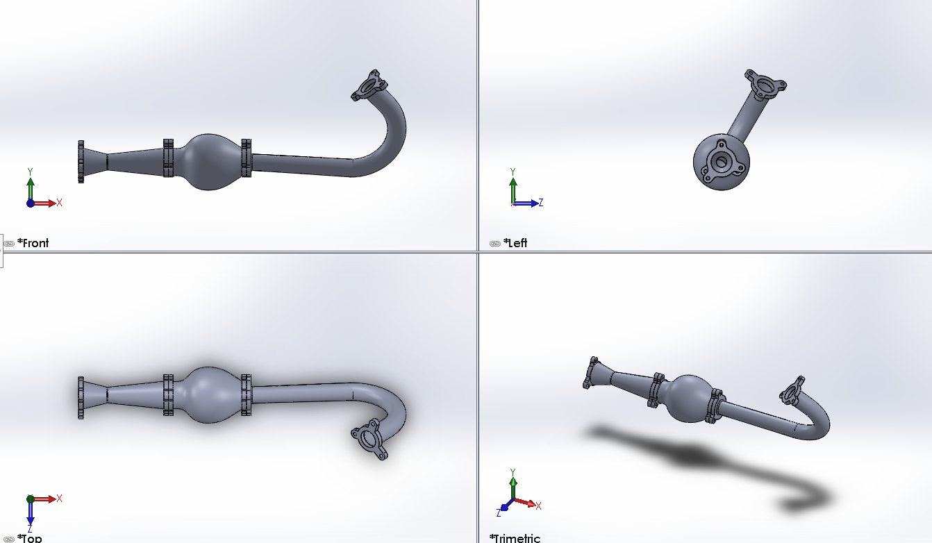 Air intake manifold · front, left, top and trimetric views